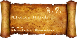 Miholics Ildikó névjegykártya